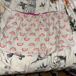 PINK Victoria's Secret Rainbow Lounge Shorts